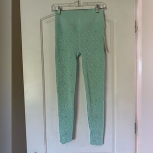 Spiritual Gangster Mint Jacquard Leggings